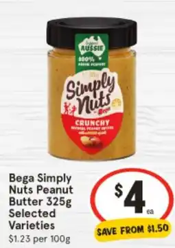 IGA Bega simply nuts peanut butter offer