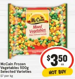 IGA Mccain frozen vegetables offer