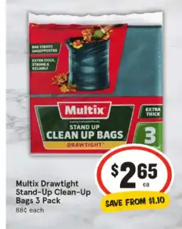IGA Multix drawtight stand-up clean-up bags offer