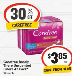 IGA Carefree barely there unscented offer