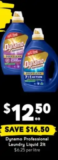 Drakes Dynamo professional laundry liquid offer