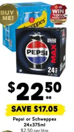 Drakes Pepsi or Schweppes offer
