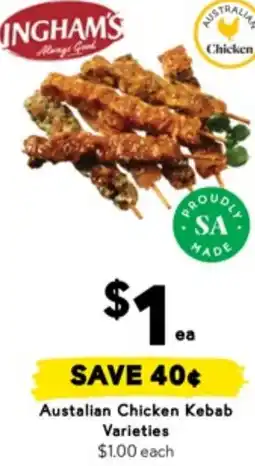 Drakes Austalian chicken kebab offer