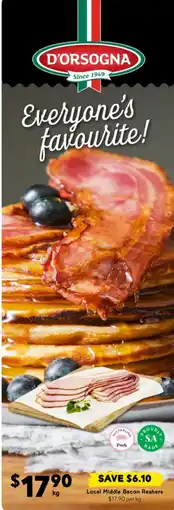 Drakes Local middle bacon rashers offer