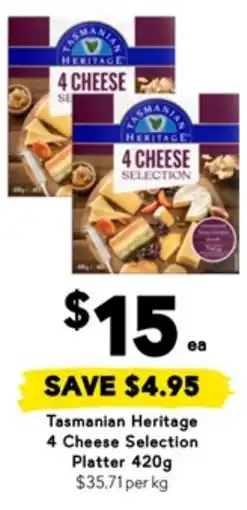 Drakes Tasmanian heritage 4 cheese selection offer