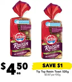 Drakes Tip top raisin toast offer