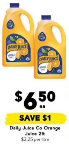 Drakes Daily juice co orange offer