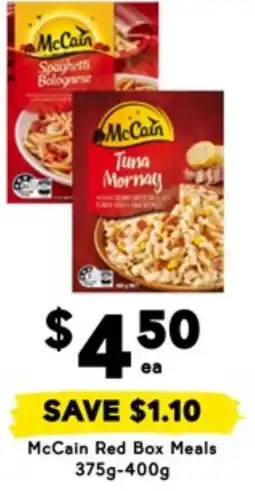 Drakes Mccain red box meals offer