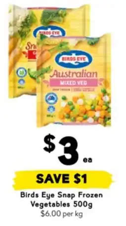 Drakes Birds eye snap frozen vegetables offer