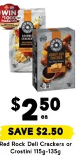 Drakes Red rock deli crackers or crostini offer