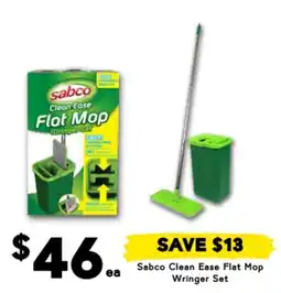 Drakes Sabco clean ease flat mop wringer set offer