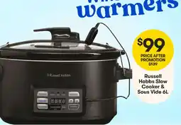 BIG W Russell Hobbs Slow Cooker & Sous Vide offer