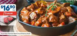 Foodland Australian premium beef chuck braising steak offer