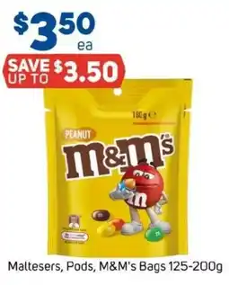 Foodland Maltesers, pods, m&m's bags offer
