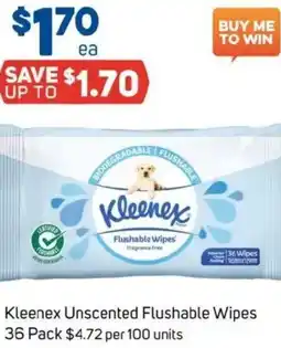 Foodland Kleenex unscented flushable wipes offer