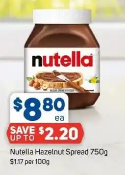 Foodland Nutella hazelnut spread offer
