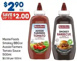 Foodland Masterfoods smokey bbq or aussie farmers tomato sauce offer