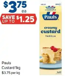 Foodland Pauls Custard offer