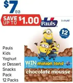 Foodland Pauls Kids Yoghurt or Dessert Snacks offer