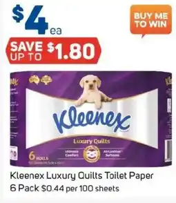 Foodland Kleenex luxury quilts toilet paper offer