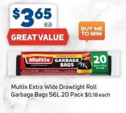 Foodland Multix extra wide drawtight roll garbage bags offer