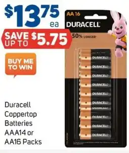Foodland Duracell coppertop batteries offer