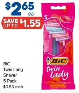 Foodland Bic twin lady shaver offer
