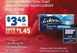 Foodland Libra body fit tampons offer
