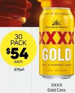 Foodland XXXX Gold Cans offer