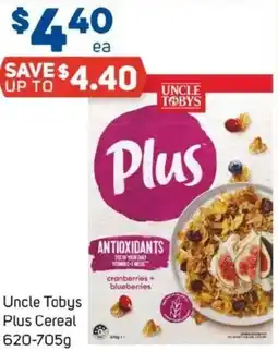 Foodland Uncle tobys plus cereal offer