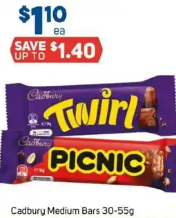 Foodland Cadbury medium bars offer