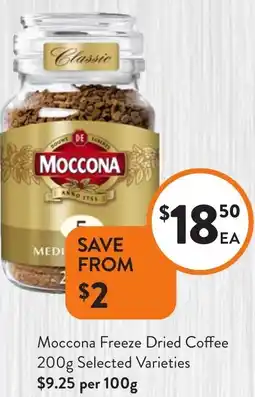 Foodworks Moccona freeze dried coffee offer