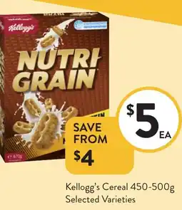 Foodworks Kellogg's cereal offer