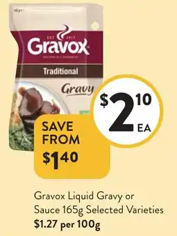 Foodworks Gravox liquid gravy or sauce offer