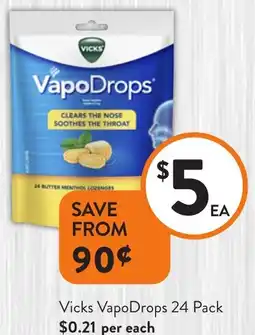 Foodworks Vicks vapodrops offer