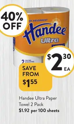 Handee ultra paper towel