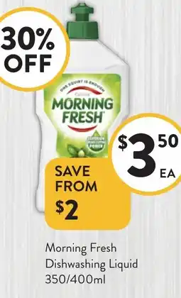 Foodworks Morning fresh dishwashing liquid offer