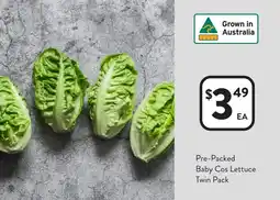 Foodworks Pre-Packed Baby Cos Lettuce Twin Pack offer