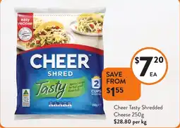 Foodworks Cheer Tasty Shredded Cheese offer