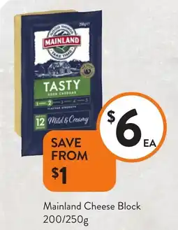 Foodworks Mainland Cheese Block offer