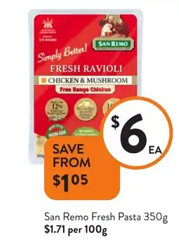 Foodworks San Remo Fresh Pasta offer