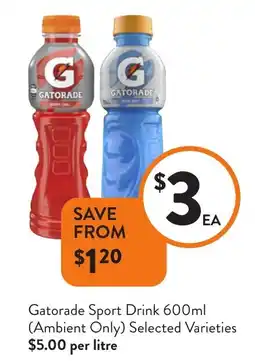 Foodworks Gatorade Sport Drink offer