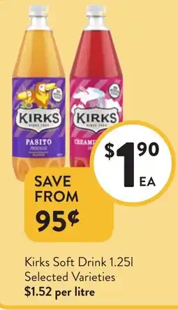 Foodworks Kirks Soft Drink offer