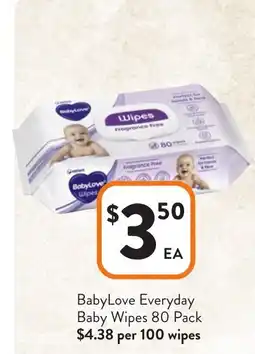 Foodworks BabyLove Everyday Baby Wipes offer