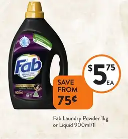 Foodworks Fab Laundry Powder offer