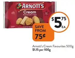 Foodworks Arnott's Cream Favourites offer