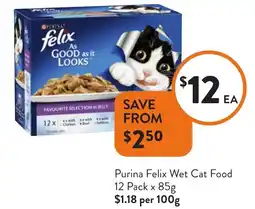 Foodworks Purina Felix Wet Cat Food offer