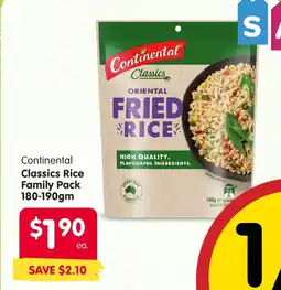 Spar Continental Classics Rice Family Pack offer