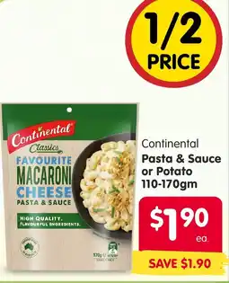 Spar Continental Pasta & Sauce or Potato offer