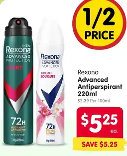 Spar Rexona Advanced Antiperspirant offer